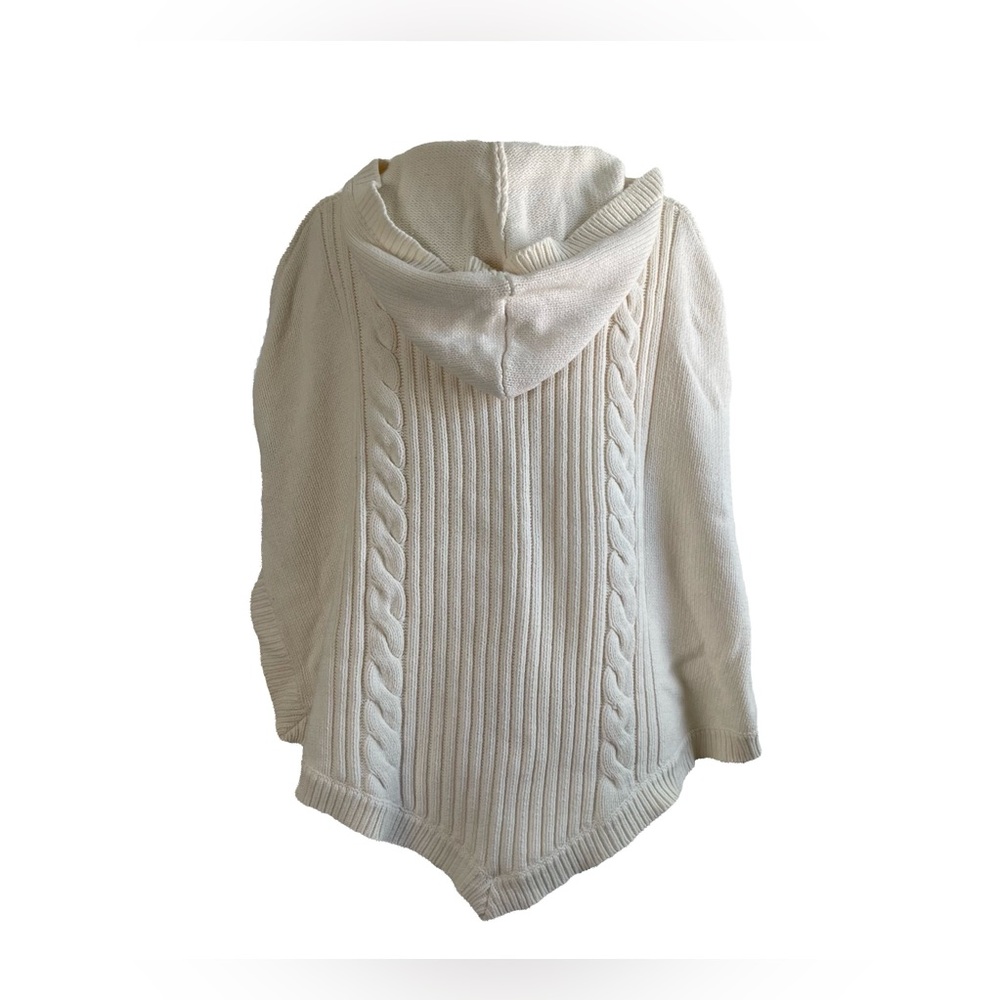 Calvin Klein Women's Cream Hooded Poncho